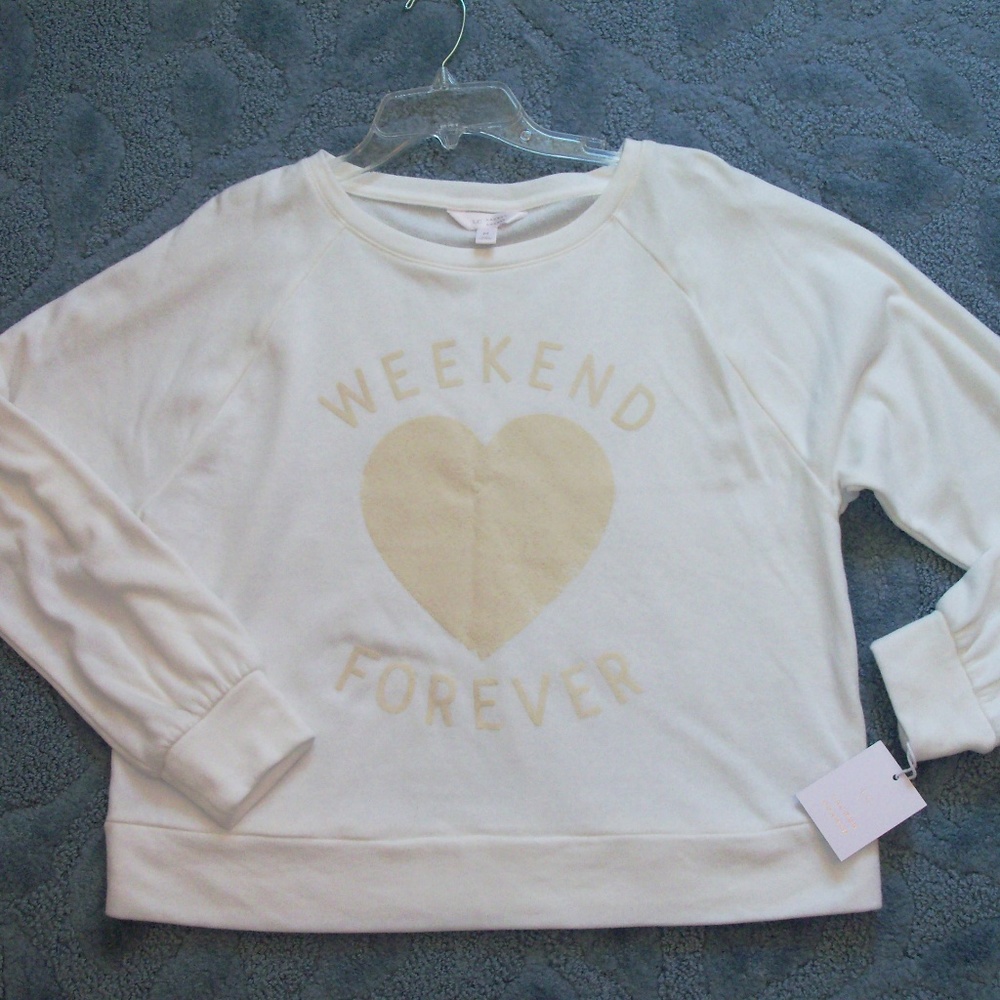 Lauren Conrad white sweater Size M (#EV669)